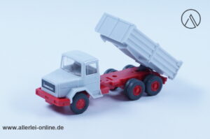 Vintage Wiking Modellauto | Magirus-Deutz 232 D 22 AK Muldenkipper | Langhauber LKW | weiß | H0 - 1:87