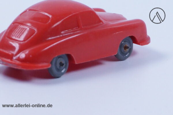 Vintage 50er Jahre Modellauto Wiking Drahtachser - unverglast | Porsche 356 | Rot | Quetschachser Modell H0 - 1:87
