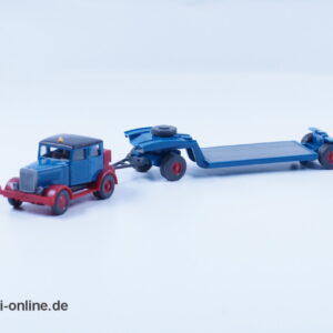 Wiking | Hanomag ST 100 Tiefladezug | Veteran mit Tieflader | Blau | H0 - 1:87