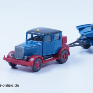 Vintage Wiking | Hanomag ST 100 Tiefladezug | Veteran mit Tieflader | Blau | H0 - 1:87