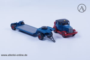 Hanomag ST 100 Veteran mit Tiefladeanhänger | Blau | H0 - 1:87