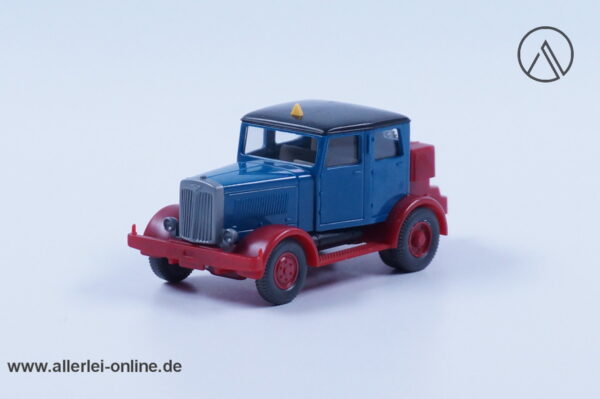 Hanomag ST 100 Veteran mit Tieflader Anhänger | Blau | H0 - 1:87