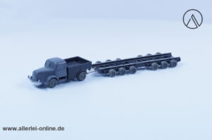 Wiking unverglast | Culemeyer - Hanomag-Henschel Zugmaschine mit Straßenroller | Grau | H0 - 1:87