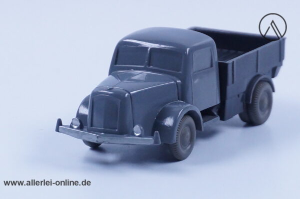 50er Jahre Wiking unverglast | Culemeyer - Henschel Zugmaschine mit Straßenroller | Grau | H0 - 1:87