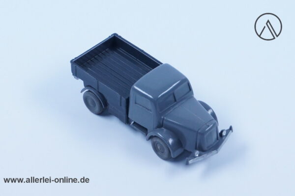Vintage Wiking unverglast | Culemeyer - Henschel Zugmaschine mit Strassenroller | Grau | H0 - 1:87
