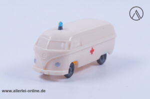 Wiking Modellauto unverglast | VW T1 Kasten | Rot Kreuz Krankenwagen | H0 - 1:87
