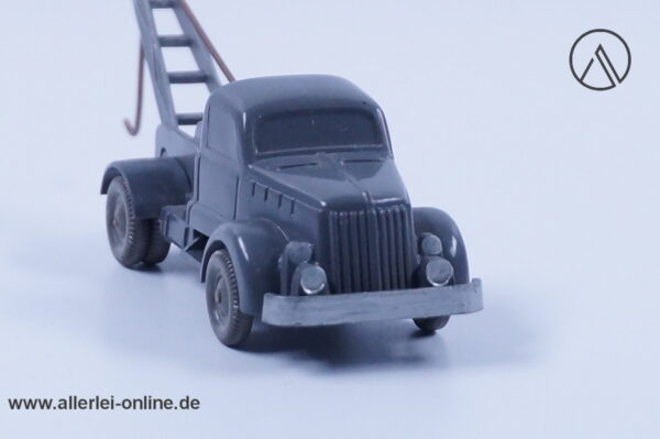 Vintage Wiking Modellauto unverglast | White LKW Abschleppwagen | Grau/dunkelgrau | H0 - 1:87