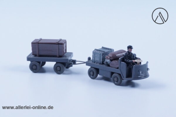 Wiking Modellauto Still EFK 2002 Elektrokarren mit Anhänger | H0 - 1:87