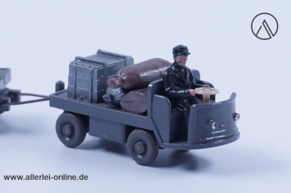 50er Jahre Wiking Modellauto Still EFK 2002 Elektrokarren mit Anhänger | H0 - 1:87