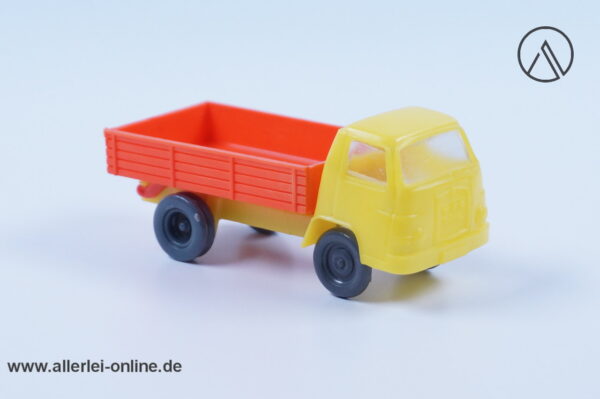 MAN 415 Diesel Pritschen LKW | Arthur Hammer Lüdenscheid Groschenauto - Plastik Rollachser | Gelb-Orange