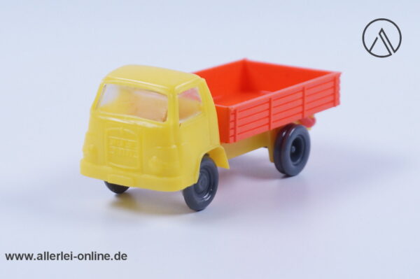 MAN 415 Diesel Pritschen LKW | Arthur Hammer Groschenauto - Plastik Rollachser | Gelb-Orange