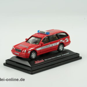 Schuco Modell | Mercedes-Benz E-Klasse Feuerwehr | 1/72 T-Modell - Metall-Edition mit PC-Box