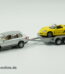 Schuco Modell | Porsche Cayenne mit Trailer & Porsche Carrera GT | 1/72 Metall-Edition