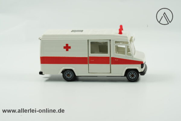 Vintage SIKU 2980 Super-Serie | Mercedes-Benz 809 D | Binz-Rettungswagen mit Blinklicht und Sound Modul
