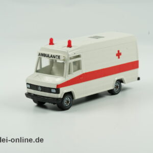 SIKU 2980 Super-Serie | Mercedes-Benz 809 D | Binz-Rettungswagen mit Licht und Sound Modul