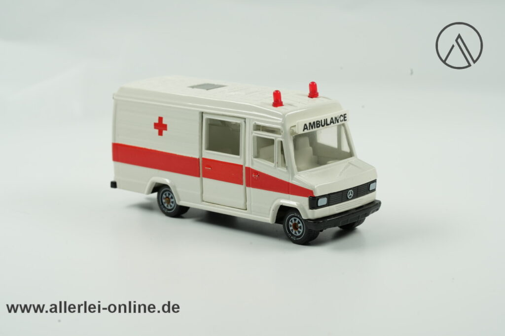 SIKU 2980 Super-Serie | Mercedes-Benz 809 D | Binz-Rettungswagen mit Blinklicht und Sound Modul