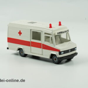 SIKU 2980 Super-Serie | Mercedes-Benz 809 D | Binz-Rettungswagen mit Blinklicht und Sound Modul