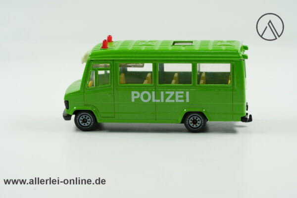 Vintage SIKU 2981 Super-Serie Modellauto | Mercedes-Benz 809 D | POLIZEI Bus mit Blinklicht und Sound