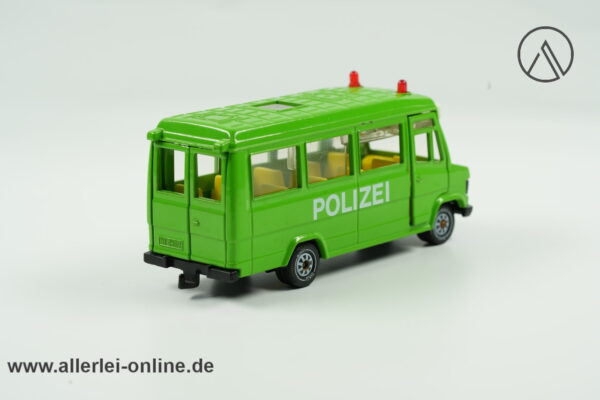 SIKU 2981 Super-Serie | Mercedes-Benz 809 D | POLIZEI Mannschaftswagen mit Blinklicht und Sound Modellauto