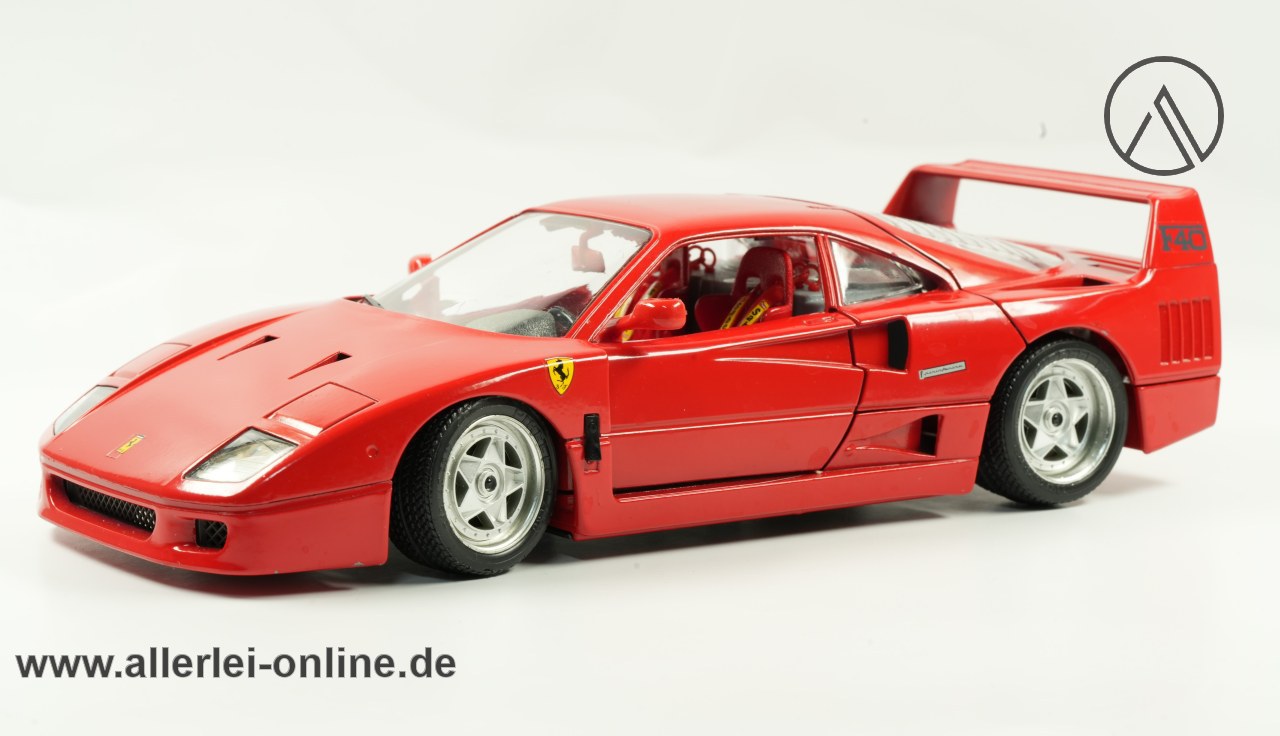 Burago 1/18 Modellauto | Ferrari F40 - rot (1987) | DieCast - Metall Sportwagen Modell 3032 Burago 1/18 Modellauto | Ferrari F40 - rot (1987) | DieCast - Metall Sportwagen Modell 3032