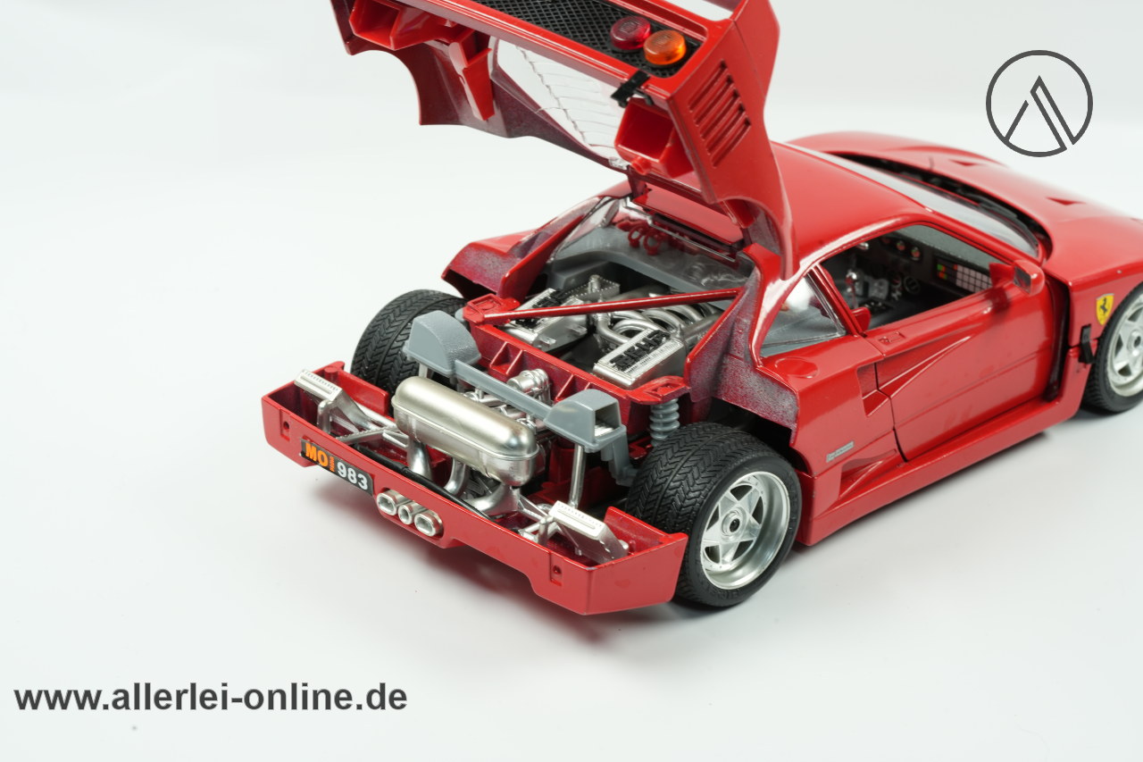 Burago 1/18 Modellauto | Ferrari F40 - rot (1987) | DieCast - Metall Supersportwagen Modell Art.Nr: 3032 Burago 1/18 Modellauto | Ferrari F40 - rot (1987) | DieCast - Metall Supersportwagen Modell Art.Nr: 3032