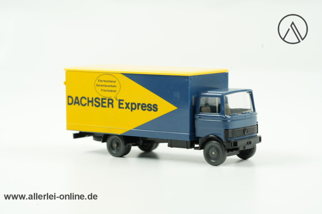 Wiking | Mercedes Benz 809 Koffer-LKW mit Hebebühne | DACHSER Express | H0 - 1:87