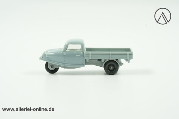 Wiking Goliath Dreirad Pritsche Pritschenwagen | Goli-Dreirad grau | H0 - 1:87