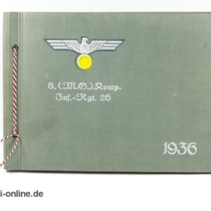 Wehrmacht Fotoalbum 8. Kompanie (M.G. Komp.) Maschinengewehr-Kompanie des Infanterie-Regiments 26 mit 162 Bildern / Fotos