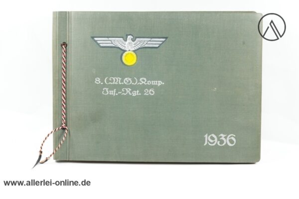 Wehrmacht Fotoalbum 8. Kompanie (M.G. Komp.) Maschinengewehr-Kompanie des Infanterie-Regiments 26 mit 162 Bildern / Fotos