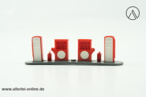 Wiking Zubehör | Tankstelle | Zapfsäulen rot/weiß/grau | H0 - 1:87