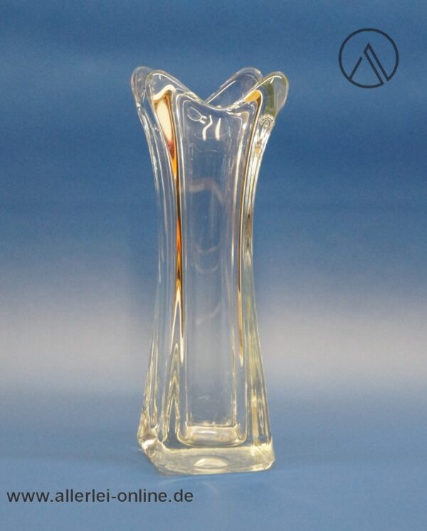 Dickwandige Glas Vase | Zipfelvase | Blumenvase | 23cm - Klar
