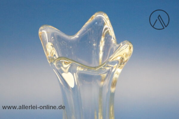 Dickwandige Glas Vase | Zipfelvase | Blumenvase