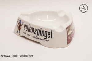 Fischer Deslau Coburg Porzellan Zigarren Aschenbecher | Weisse Eule | Herrenkrone | Eulenspiegel Tabak Werbung