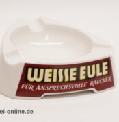 Fischer Deslau Coburg Porzellan Zigarren Aschenbecher | Weisse Eule | Herrenkrone | Eulenspiegel Tabak