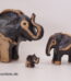 Keramik Elefanten Familie | Elefanten Herde | Keramikfigur
