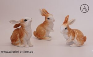 Porzellan Hasen Familie Hasen Figuren