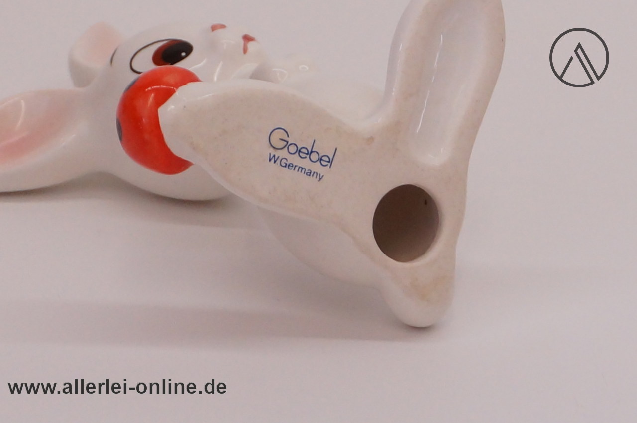 Goebel Porzellan | Figur weißer Hase mit Marienkäfer # 34-833 Goebel Porzellan | Figur weißer Hase mit Marienkäfer # 34-833