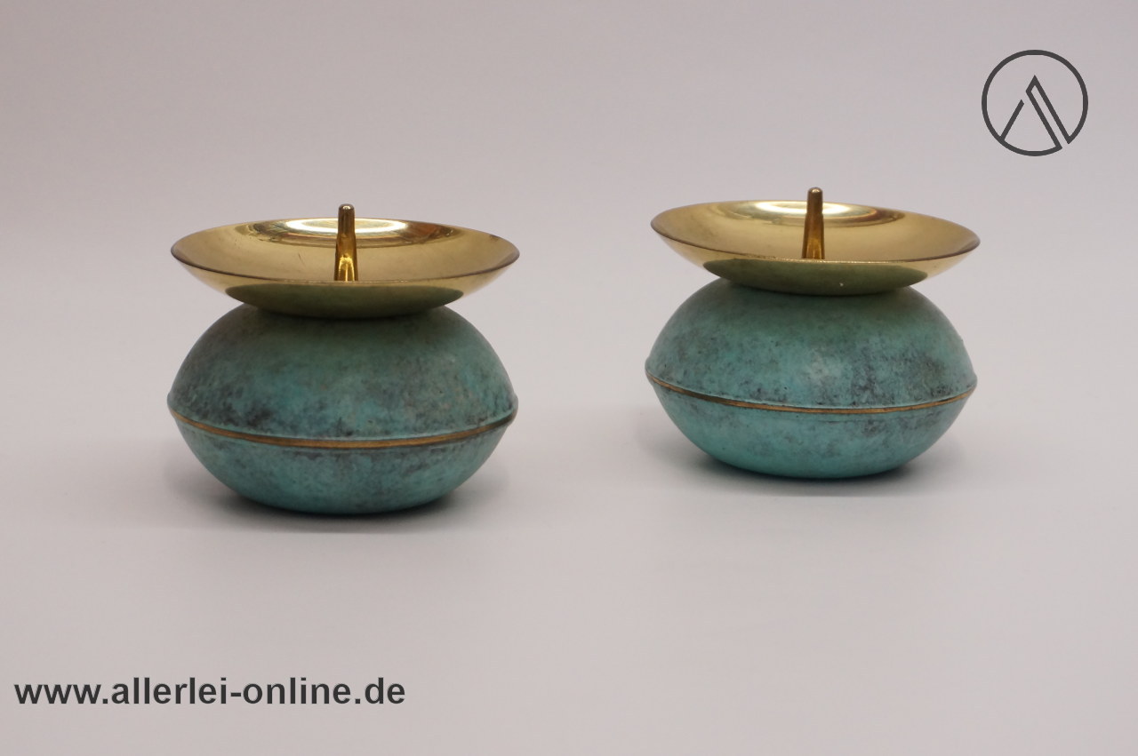 Kerzenständer Kerzenhalter Paar | Messing patiniert Design | 1950-60er Jahre | Klassiker midcentury Vintage Kerzenständer Kerzenhalter Paar | Messing patiniert Design | 1950-60er Jahre | Klassiker midcentury Vintage