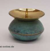 Kerzenständer Kerzenhalter Paar | Messing patiniert Design | 1950-60er Jahre | Klassiker midcentury