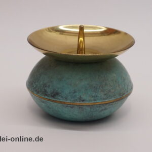 Kerzenständer Kerzenhalter Paar | Messing patiniert Design | 1950-60er Jahre | Klassiker midcentury