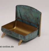 Zigarettenspender Tabakdose | Messing bronziert grün | 1950-60er Jahre | Klassiker