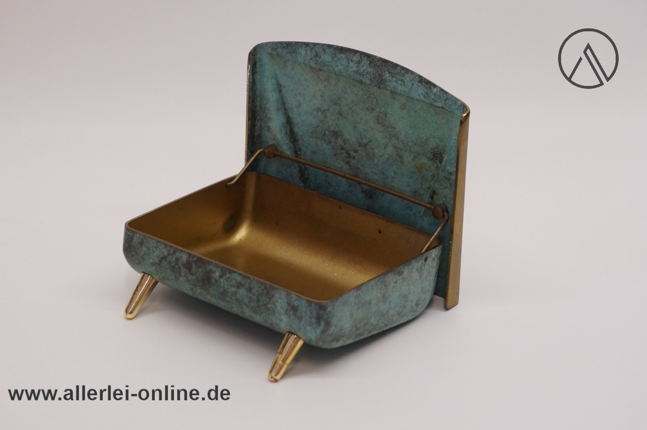 Zigarettenspender Tabakdose | Messing bronziert grün | 1950-60er Jahre | Klassiker Zigarettenspender Tabakdose | Messing bronziert grün | 1950-60er Jahre | Klassiker
