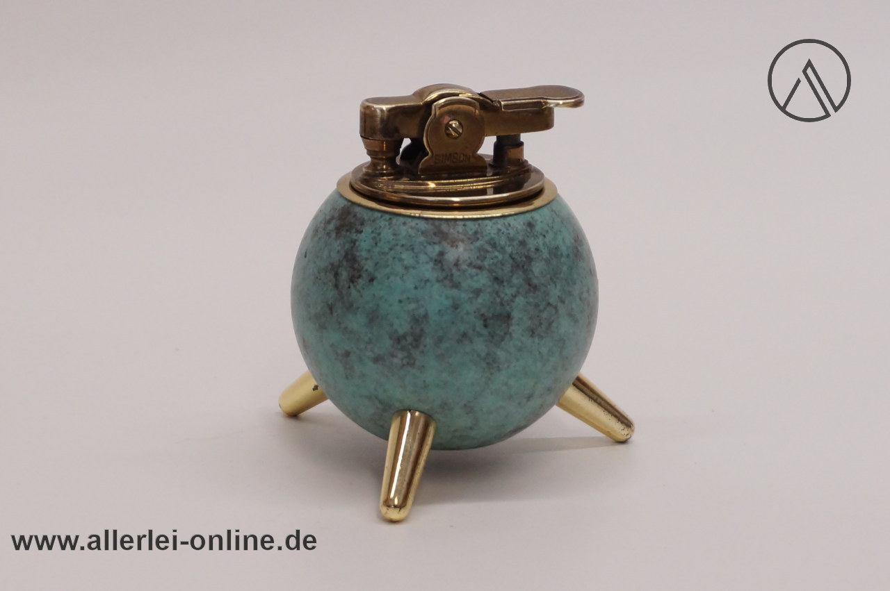 Tischfeuerzeug | Dreibein Benzinfeuerzeug | Kugel Sputnik Design | Vintage 50-60er Jahre Tischfeuerzeug | Dreibein Benzinfeuerzeug | Kugel Sputnik Design | Vintage 50-60er Jahre