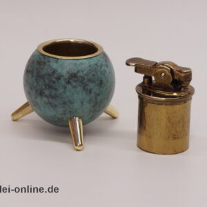 Tischfeuerzeug | Dreibein Benzinfeuerzeug | Kugel Sputnik Design | Vintage 50-60er
