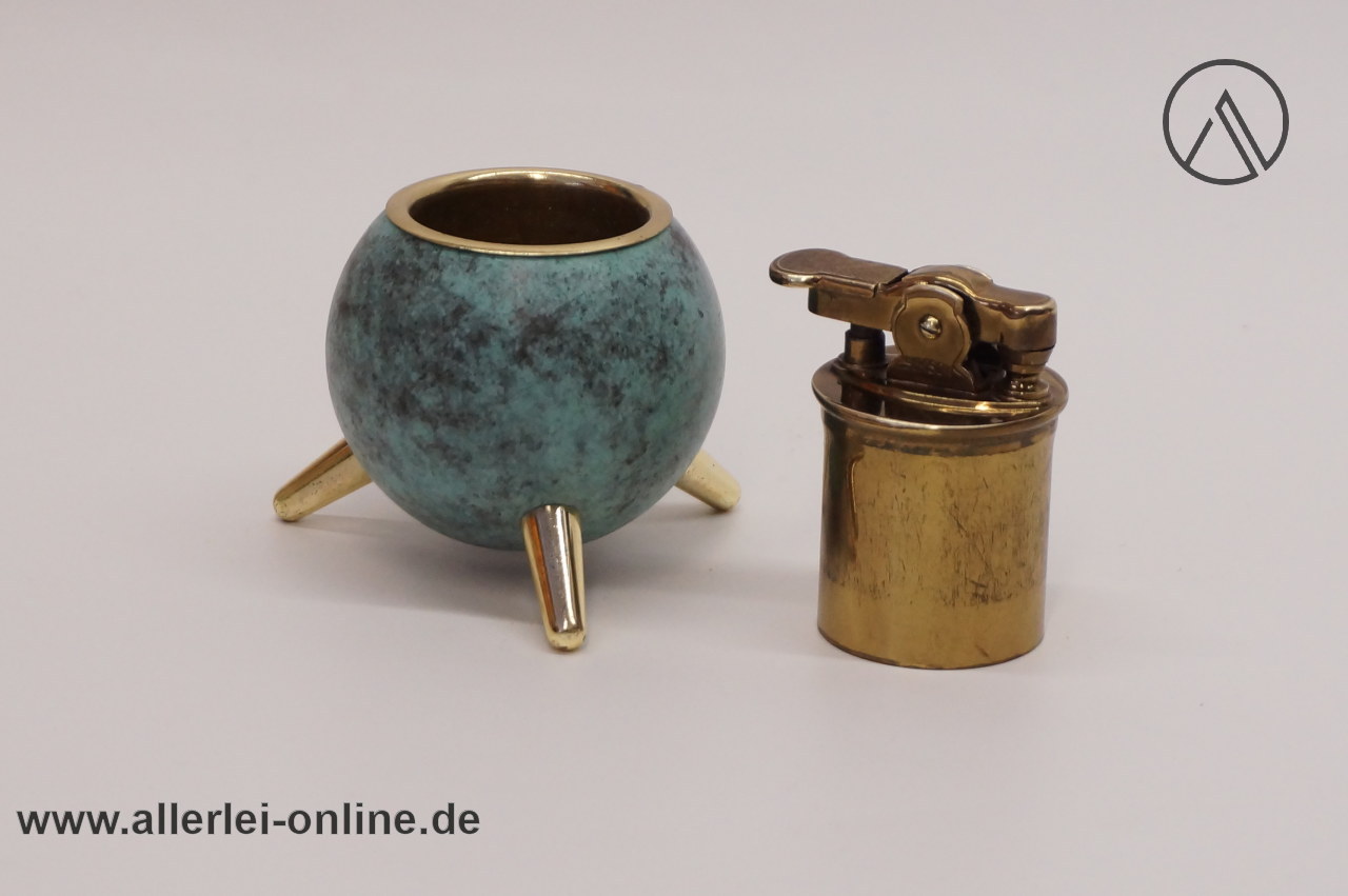 Tischfeuerzeug | Dreibein Benzinfeuerzeug | Kugel Sputnik Design | Vintage 50-60er Tischfeuerzeug | Dreibein Benzinfeuerzeug | Kugel Sputnik Design | Vintage 50-60er