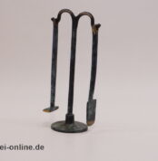 Bonsai Kakteen Werkzeugset Ständer | Rechen Schaufel | Messing bronziert grün