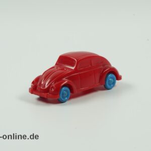 Wiking unverglast | VW Käfer ohne Bodenplatte | Rot mit Blauen Rädern | H0 - 1:87