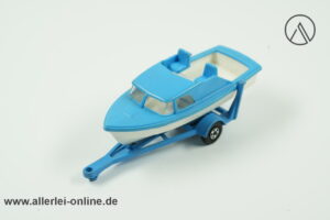 Vintage Matchbox Superfast No. 9 Boot mit Bootsanhänger | Lesney England