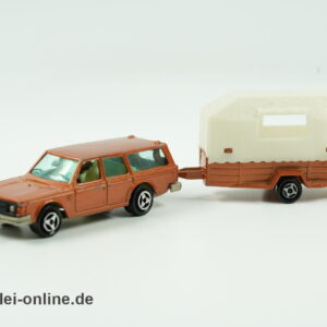 Majorette No. 220 | VOLVO 245 DL mit Pferde-Anhänger | Made in France