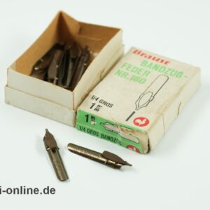 Brause Nr. 180 Bandzugfeder 1mm - 1/4 Gros | 12 Stück Vintage Bandzug Brause & Co. Iserlohn Federn